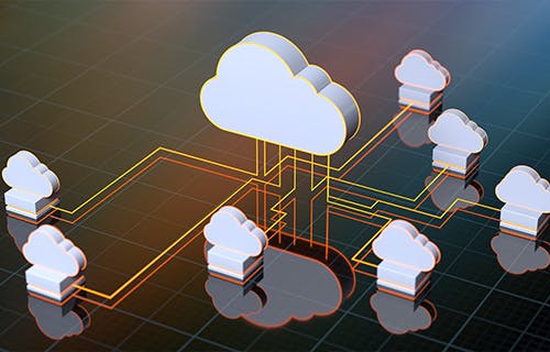 Concept abstrait de technologie infonuagique sur les stratégies de sauvegarde en nuage 
