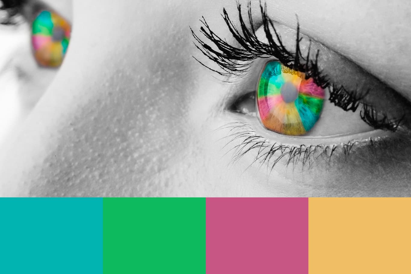 Yeux colorés
