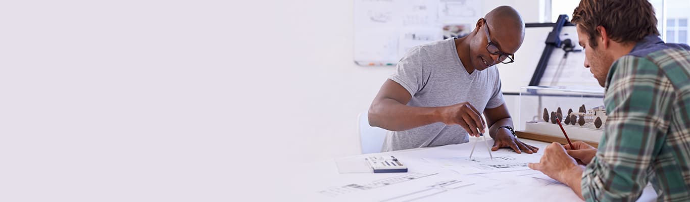 2 male architects working